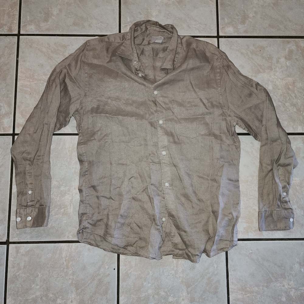 H&M Men's Casual Tan Shirt
